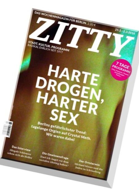 Zitty – 25 Februar 2016 Cover