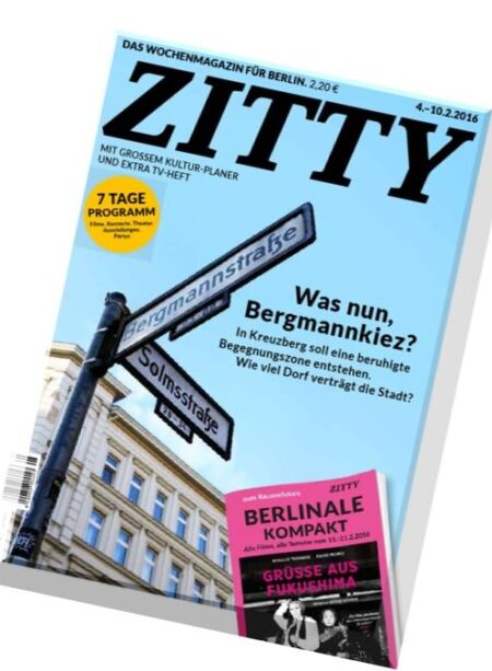 Zitty – 4 Februar 2016 Cover
