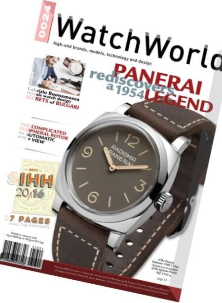 0024 WatchWorld Scandinavia – Spring 2016 Cover