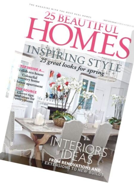 25 Beautiful Homes – May 2016 Cover