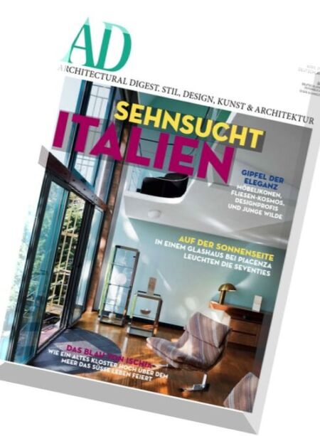 AD Architectural Digest Germany – April 2016 Cover