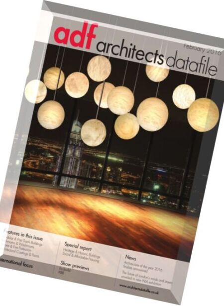 Architects Datafile (ADF) – February 2016 Cover