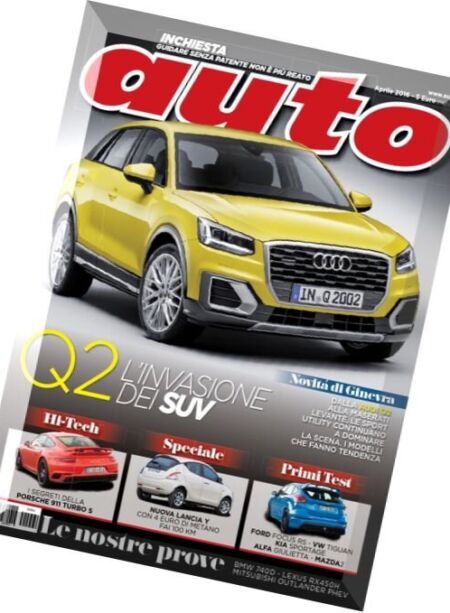 Auto – Aprile 2016 Cover