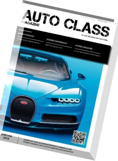 Auto Class Magazine – Marzo 2016 Cover