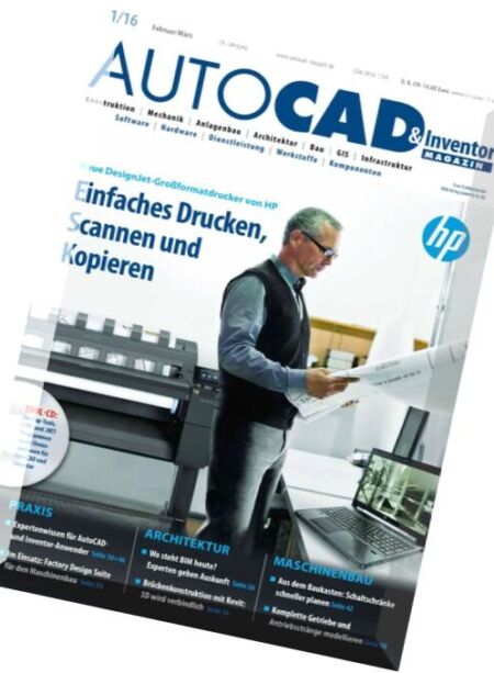 Autocad & Inventor Magazin – Februar-Marz 2016 Cover
