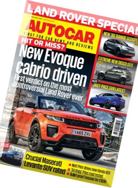 Autocar UK – 16 March 2016 Cover