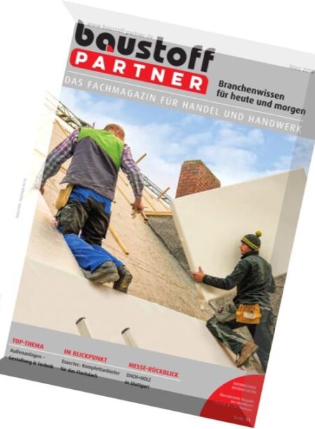 Baustoff Partner – Marz 2016 Cover