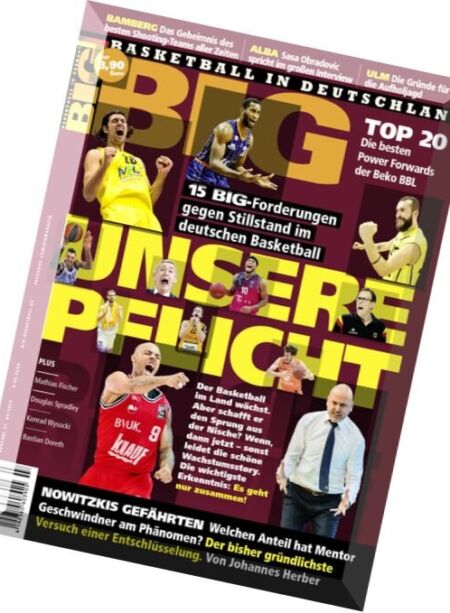 BIG – Basketball in Deutschland – Marz 2016 Cover