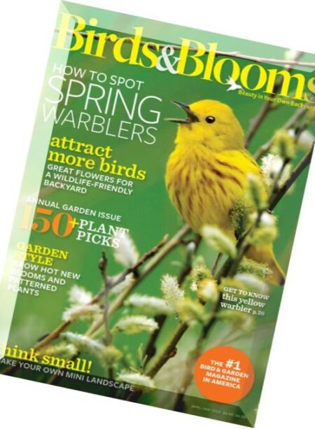 Birds & Blooms – April – May 2016 Cover