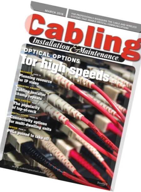 Cabling Installation & Maintenance – March 2016 Cover