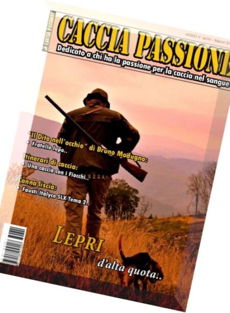 Caccia Passione – Marzo 2016 Cover