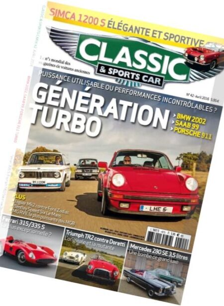 Classic & Sports Car France – Avril 2016 Cover