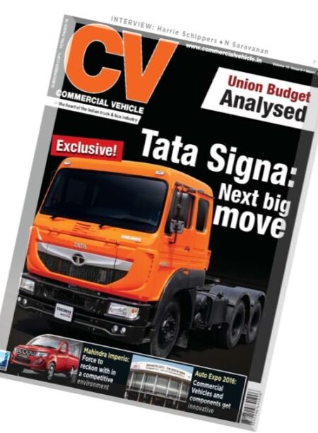 Commercial Vehicle India – March 2016 Cover