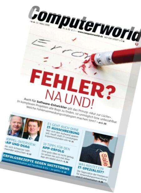 Computerworld Schweiz – N 4, 11 Marz 2016 Cover