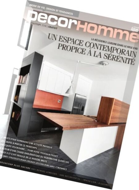 Decor Homme – Printemps 2016 Cover