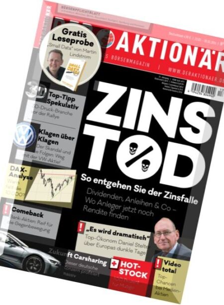 Der Aktionar – 13-2016 (23.03.2016) Cover