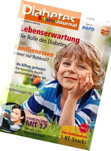 Diabetes Eltern Journal – Nr.1, 2016 Cover
