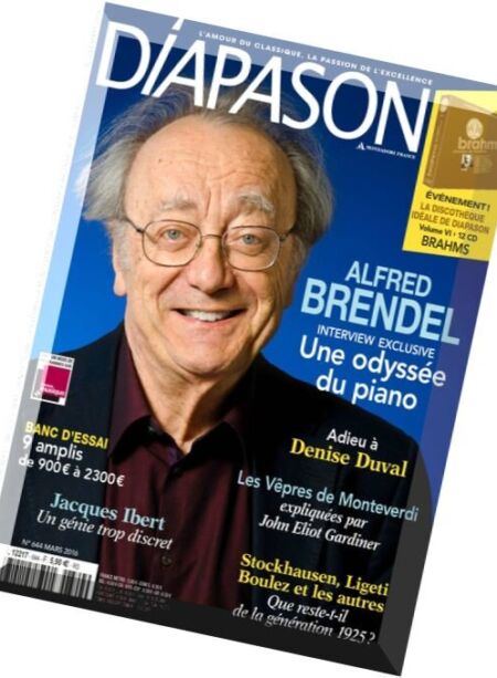 Diapason – Mars 2016 Cover