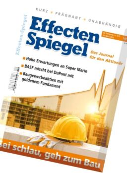 Effecten Spiegel – 10 Marz 2016