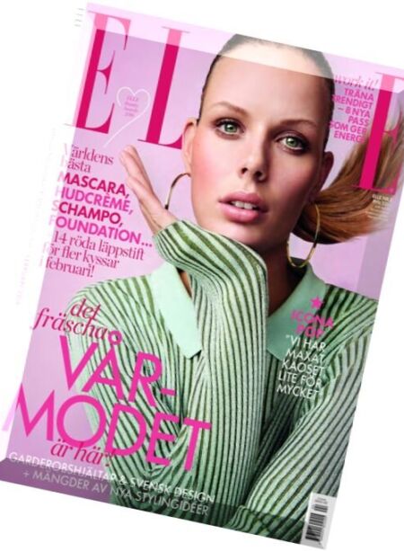 Elle Sweden – Februari 2016 Cover