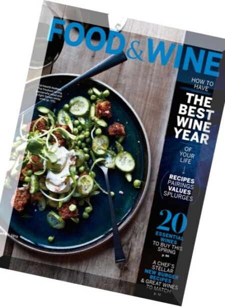 Food & Wine – April 2016 Cover