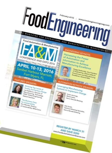 Food Engineering – February 2016 Cover