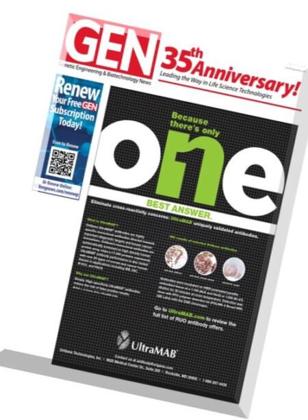 Genetic Engineering & Biotechnology News – 15 March 2016 Cover