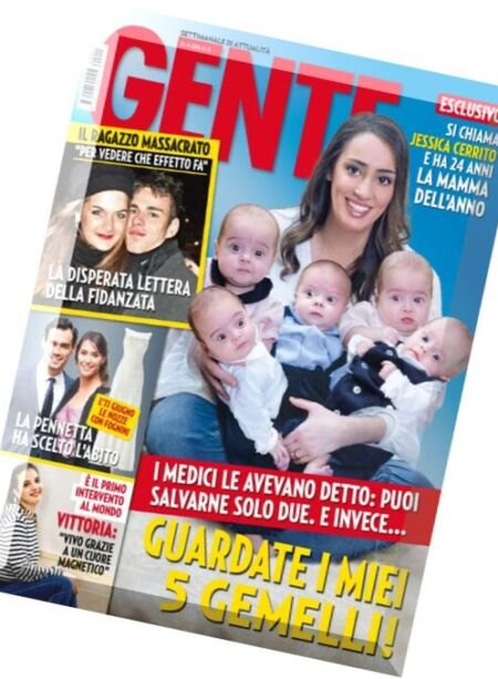 Gente – 22 Marzo 2016 Cover