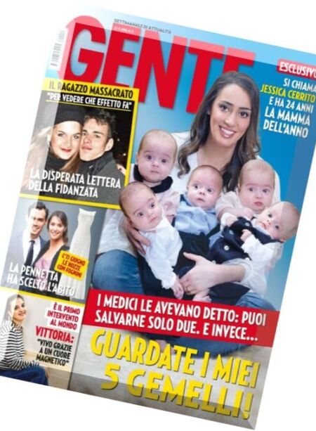 Gente Italia – 22 Marzo 2016 Cover