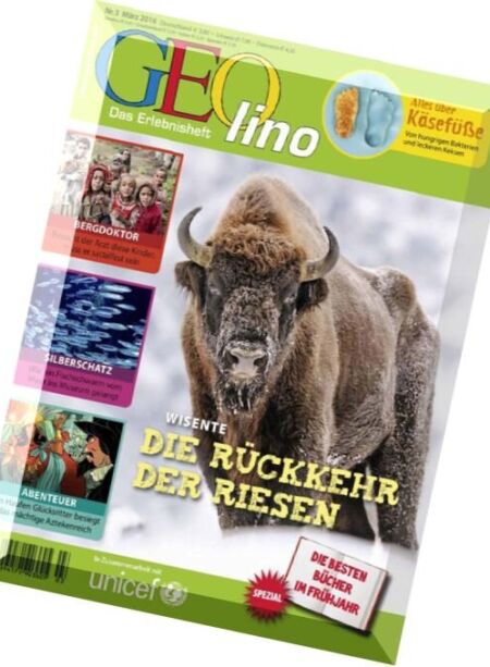 Geolino – Das Erlebnismagazin Marz 2016 Cover
