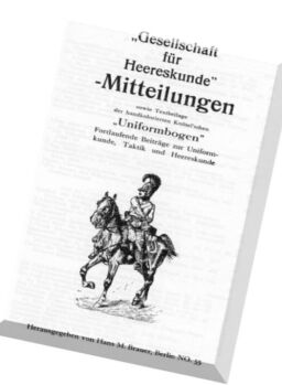 Gesellschaft fur Heereskunde – Mitteilungen N 1-24