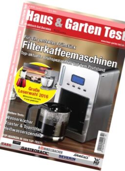 Haus & Garten Test – Marz-April 2016