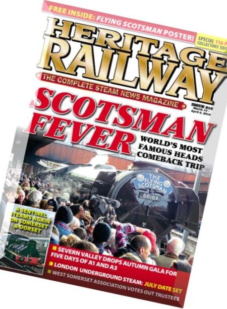 Heritage Railway – 10 March 2016 Cover
