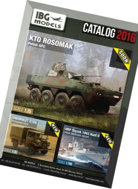 IBG Models Catalog – 2016 Cover
