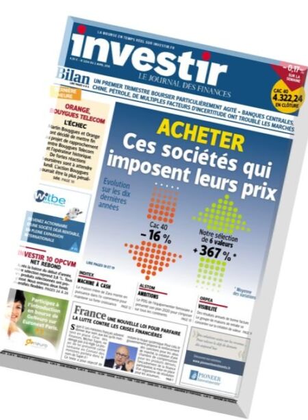 Investir – 2 Avril 2016 Cover