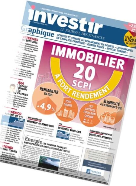 Investir – 25 Mars 2016 Cover