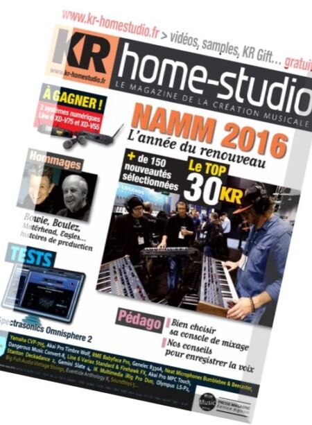 Keyboards Recording – Fevrier-Mars 2016 Cover
