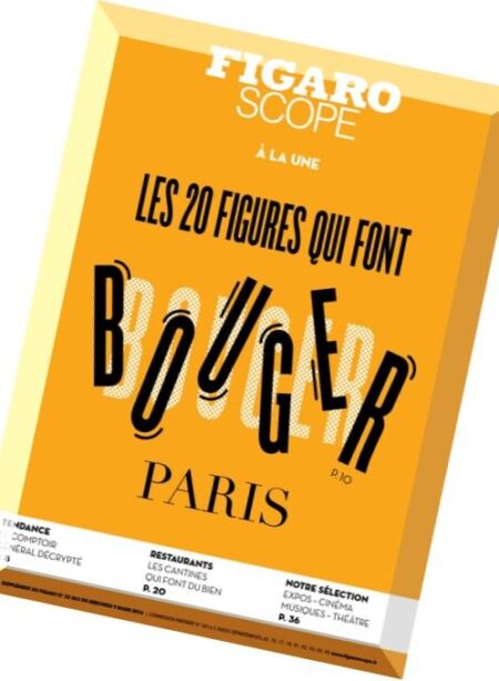 Le Figaroscope – 9 Mars 2016 Cover