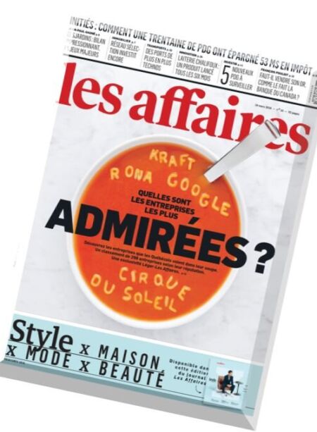 Les Affaires – 19 Mars 2016 Cover