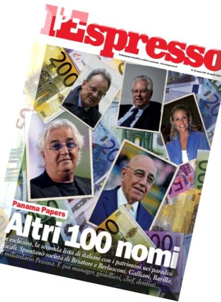 L’Espresso – 21 Aprile 2016 Cover
