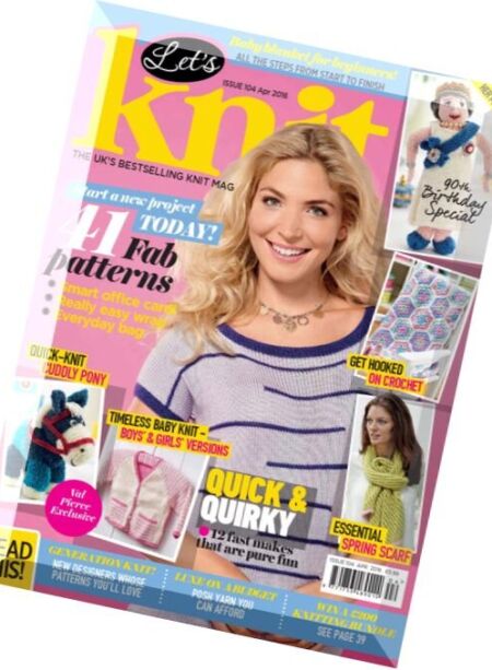 Let’s Knit – April 2016 Cover