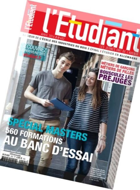 L’Etudiant – Avril 2016 Cover