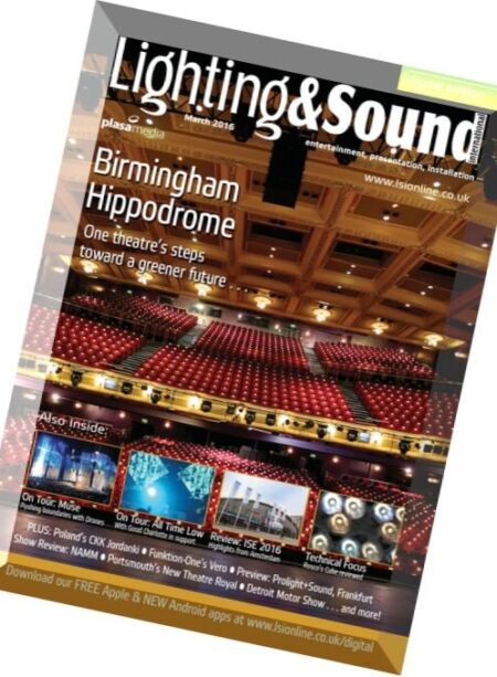 Lighting & Sound International – March 2016 Cover