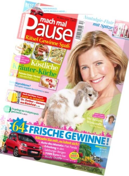Mach mal Pause – 16 Marz 2016 Cover