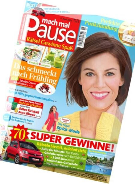 Mach mal Pause – Nr.15, 6 April 2016 Cover