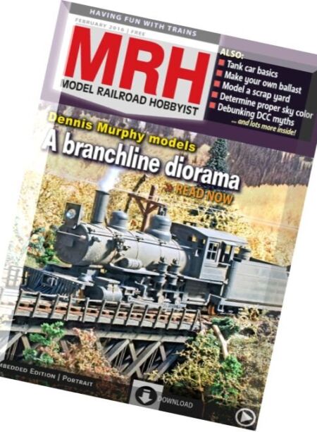 Model Railroad Hobbyist Magazine – February 2016 Cover