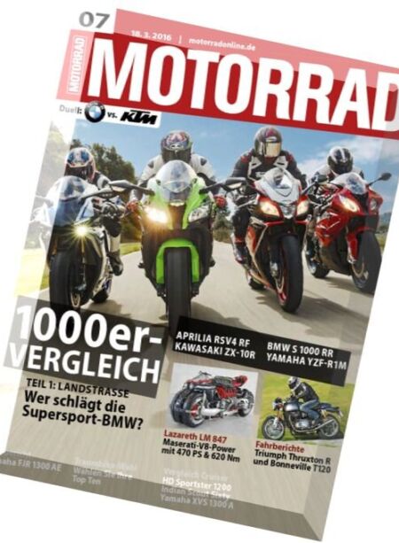 Motorrad Magazin – N 7, 18 Marz 2016 Cover