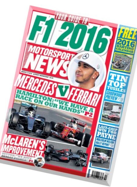 Motorsport News – 16 March 2016 Cover