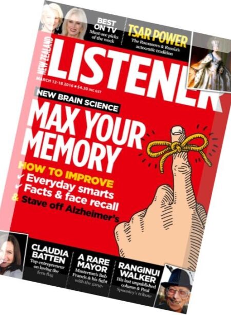 New Zealand Listener – 12 March 2016 Cover