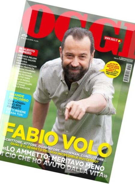 Oggi – 30 Marzo 2016 Cover